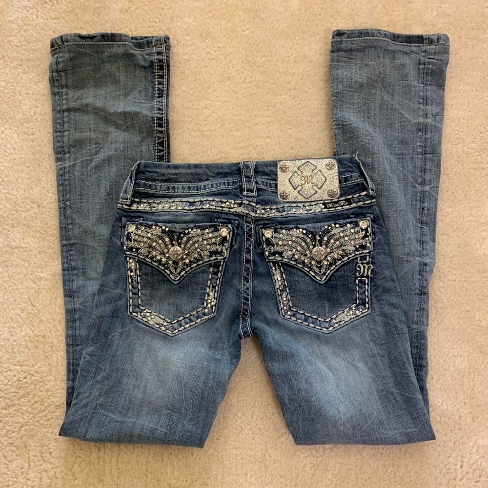 Miss me bootcut angel wing jeans women’s size 25